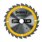 Pjovimo diskas medienai DeWalt DT1934-QZ; 165x20 mm; Z24; 10&deg;