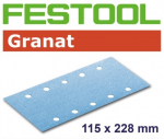 &Scaron;lif. popierius plok&scaron;t. &scaron;lifuokliui Granat; 115x228 mm; P40; 50 vnt.