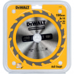 Pjovimo diskas medienai DeWalt Construction; 190x30 mm; Z18