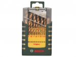 Grąžtų komplektas Bosch HSS-TiN; 1-10 mm; 19 vnt.