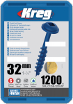 Medvaržtis Kreg SML-C125B; Maxi-Loc; 1,25''; 32 mm; 1200 vnt.; mėlyni