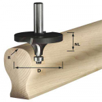Profilinė apvalinimo freza Festool 16/26/76 mm su guoliu