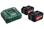 Akumuliatorius Metabo; 18 V; 2x4,0 Ah + pakrovėjas ASC 55