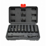 Smūginių galvučių rinkinys AWTools AW38688BL; 1/2''; 8-21 mm; 11 vnt.
