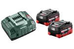 Akumuliatorius Metabo; 18 V; 2x5,5 Ah + pakrovėjas ASC 145