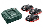 Akumuliatorius Metabo; 18 V; 3x4,0 Ah + pakrovėjas ASC 55