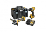 Įrankių rinkinys DeWalt DCK2026P2T-QW (DCD805+DCG405+DCB184+DCB1104); 18 V; 2x5,0 Ah akum.