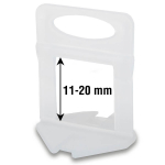 Plytelių lygio indikatorius Rubi; 11-20 mm; 1,5 mm; 100 vnt.