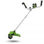 Žoliapjovė - trimeris Greenworks GD24X2BCB; 2x24 V (be akumuliatoriaus ir pakrovėjo)