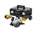 Kampinis &scaron;lifuoklis DeWalt DCS571E1T-XJ; 18 V; 1x1,7 Ah akum.