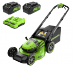 Akumuliatorinė savaeigė vejapjovė Greenworks MO48L424-01;2x24 V; 2x4,0 Ah akum.