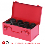 Smūginių sukimo galvučių komplektas KS Tools 515.0308; 1''; 24-38 mm; 8 vnt.