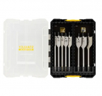 Plunksninių grąžtų komplektas medienai Stanley STA88556-XJ; 12-32 mm; 152 mm; 8 vnt.