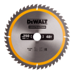 Pjovimo diskas DeWalt; 250x3x30,0 mm; Z48; 10&deg;