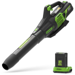 Akumuliatorinis lapų pūstuvas Greenworks GD60ABK4; 60 V; 1x4,0 Ah akum.
