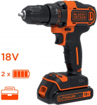 Akumuliatorinis suktuvas-gręžtuvas Black & Decker BDCDD186KB-QW; 18 V; 2x1,5 Ah akum.