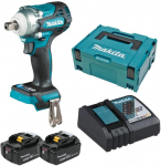 Smūginis veržliasukis Makita DTW301RTJ; 18 V; 2x5,0 Ah akum.