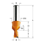 Grąžtas medienai CMT; S=10x25 mm; D=8x20 mm