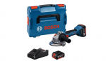Akumuliatorinis kampinis &scaron;lifuoklis Bosch GWS 18V-8 Professional; 125 mm; 18 V; 2x5,0 Ah akum. + L-BOXX 136