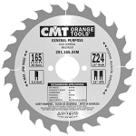 Pjovimo diskas medienai CMT 291; 165x2,6x30; Z24; 15&deg;