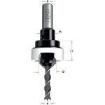 Medienos grąžtas su gilintuvu CMT; 45&deg;; S=8 mm; d=3 mm; D=12 mm