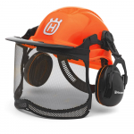 Apsauginis &scaron;almas Husqvarna 5764124-01; su apsauginiu skydeliu ir ausinėmis