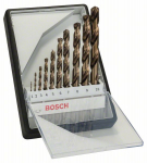 Grąžtų komplektas metalui Bosch HSS-CO; 1-10 mm; 10 vnt.