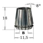 Įvorė CMT ER11 184.060.11; 6 mm