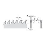Pjovimo diskas medienai CMT 285; 250x3,2x30; Z40; 5&deg;