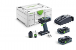 Suktuvas-gręžtuvas Festool T 18+3 HPC 4,0 I-Plus; 18 V; 2x4,0 Ah akum.