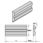 Obliavimo peiliai CMT 795.170.16; 170x16x3 mm; 2 vnt.