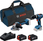 Įrankių komplektas Bosch 0615A5008Z; 18 V; 2x4,0 Ah akum.