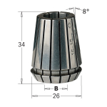 Įvorė CMT ER25 184.060.25; 6 mm
