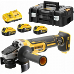 Kampinis &scaron;lifuoklis DeWalt DCG405P3-QW; 18 V; 3x5,0 Ah akum.
