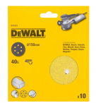 &Scaron;lifavimo popierius DeWalt DT3121-QZ; 150 mm; K40; 10 vnt.