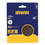 &Scaron;lif. popierius kamp. &Scaron;lifuokliui Irwin IW8088507; 125 mm; K60; 5 vnt.