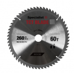 Pjovimo diskas medienai Specialist+ Wood; 260x30 mm; Z60