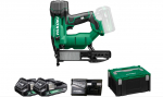 Akumuliatorinis kabių pistoletas Hikoki N1804DAWXZ; 18 V; 2x2,0 Ah akum.