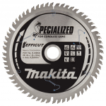 Pjovimo diskas medienai Makita Efficut; 165x1,85x20 mm; Z60; 10&deg;