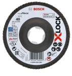 Vėduoklinis &scaron;lifavimo diskas Bosch X-LOCK; 125 mm; K 40