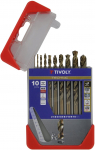 Grąžtų metalui rinkinys Tivoly CLIPSTER PRO; HSCOB; 1-10 mm; 10 vnt.