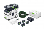 Akumuliatorinis dulkių siurblys Festool CLEANTEC CTLC MIDI I-Plus; 18 V; 4x5,0 A akum.