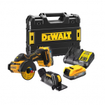 Kampinis &scaron;lifuoklis DeWalt DCS438E2T-QW; 18 V; 2x1,7 Ah akum.