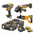Įrankių rinkinys DeWalt DCK327P2T-QW (DCD791 + DCH263 + DCG405); 18 V; 2x5,0 Ah akum.