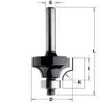 Apvalinimo freza CMT Contractor K938-222; R=4,8; S=8; D=22,2 mm; su guoliu