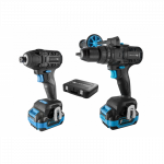 Įrankių rinkinys Hogert HT2E248-B224IPD (HT2E224-0PD + HT2E225-0ID); 18 V; 1x2,0/4,0 Ah akum.