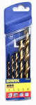 5 dalių grąžtų rinkinys Irwin HSS Titanium; 4-10 mm