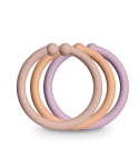 BIBS žiedai, Blush / Peach / Dusky Lilac, 3 vnt.
