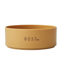DESIGN LETTERS vaiki&scaron;kas dubenėlis "Mini Boss", Mustard, 1 vnt.