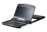 Aten CL3116NX-ATA-FG 16-Port Short Depth PS/2-USB VGA Single Rail WideScreen LCD KVM komutatorius 18.5" 1366x768 with French keyboard